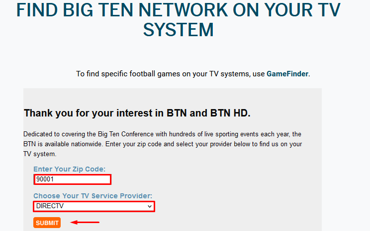 Big ten network on directv 1