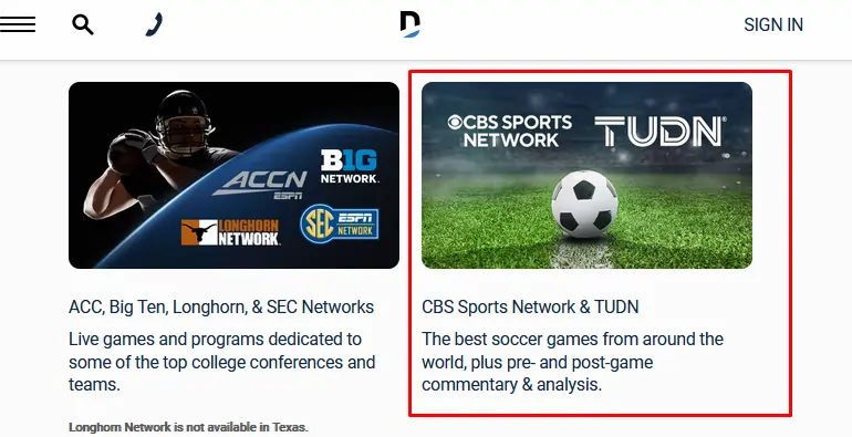Cbs sports on directv 2