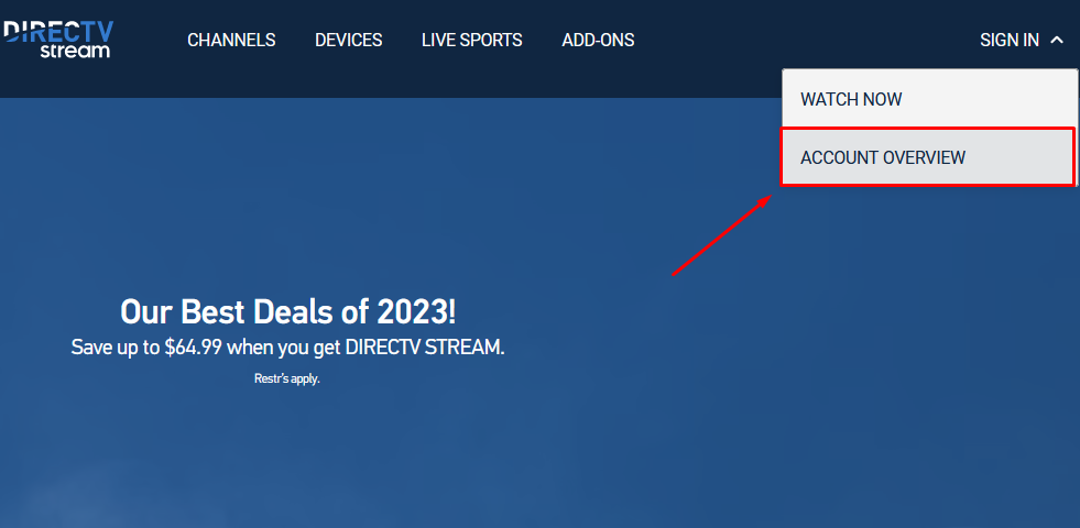 Peacock on directv 1