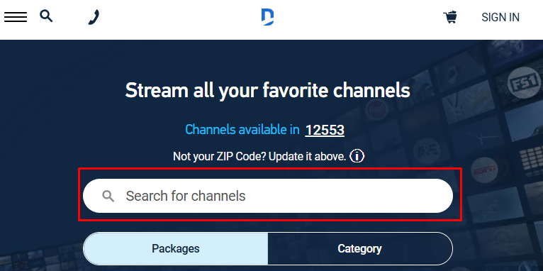 DirecTV channel lookup tool