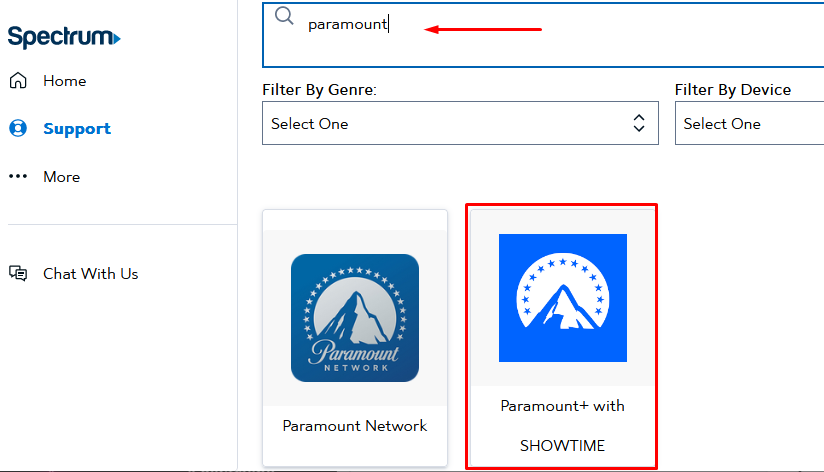 Paramount Plus On Spectrum 2