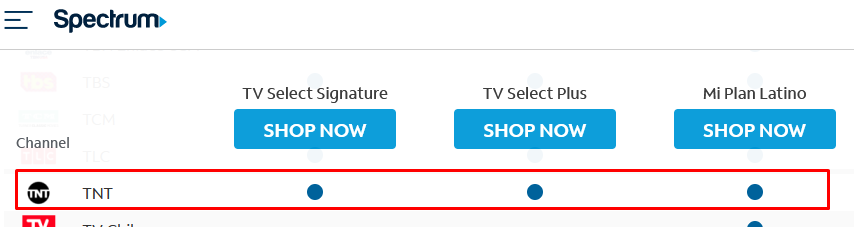Tnt On Spectrum Tv