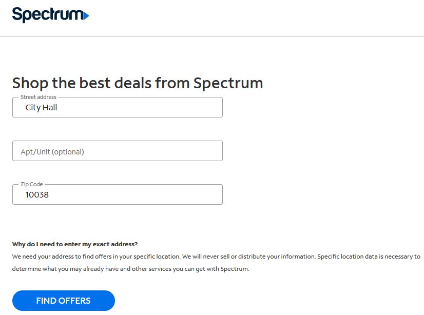 Spectrum Channel lineup zip and address