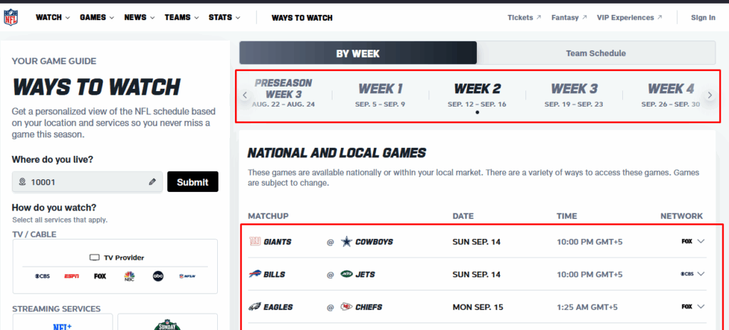 Nfl network directv 2